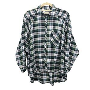 Urban Outfitters Shirt Womens Extra Small Freeh Plaid Oversize Flannel Button Up